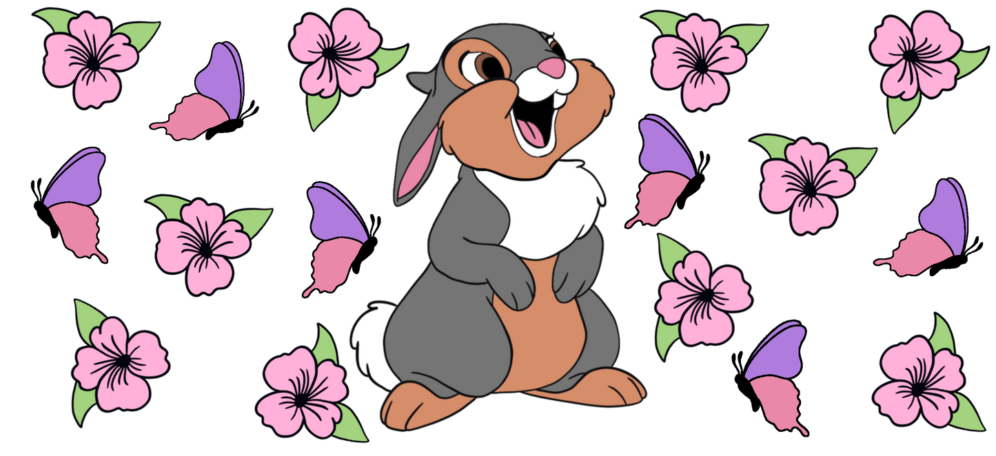 Thumper and flowers libby glass svg