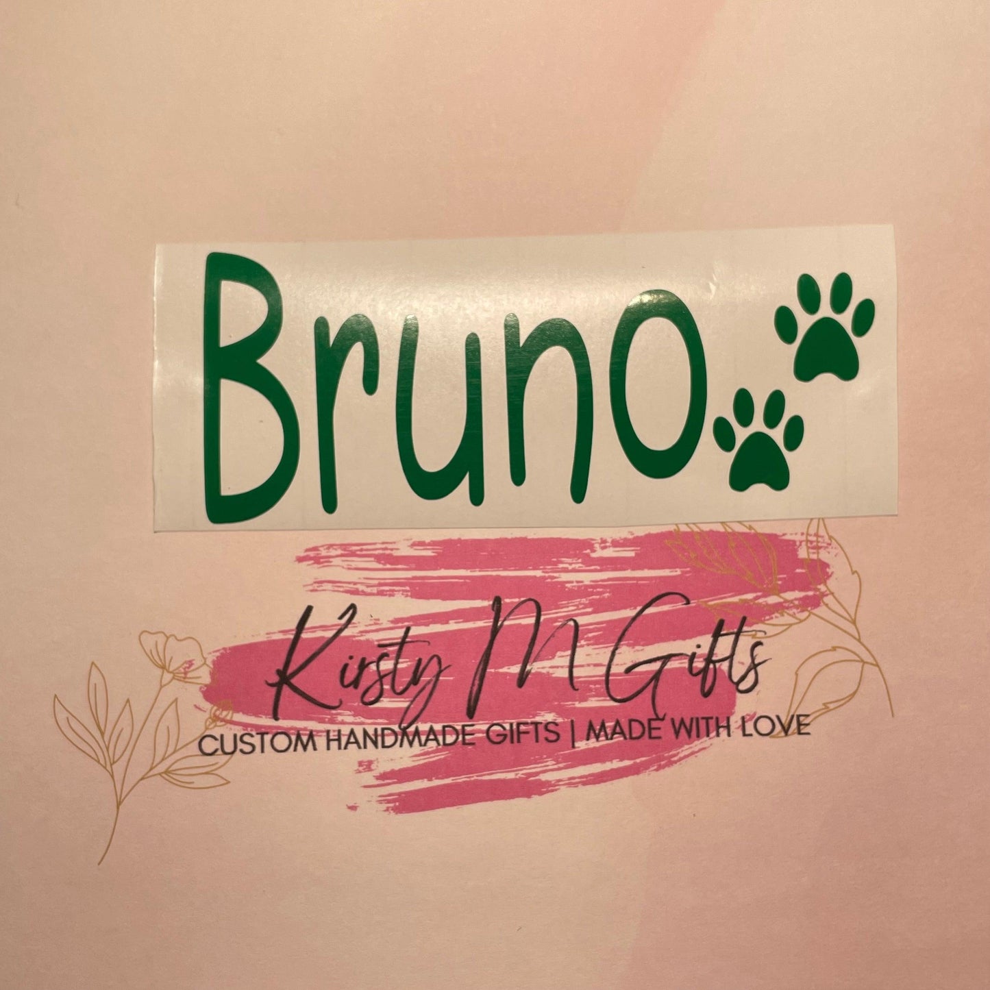 Personalised pet name decals - perfect for dishes/ bowls or food storage - KirstyMGifts