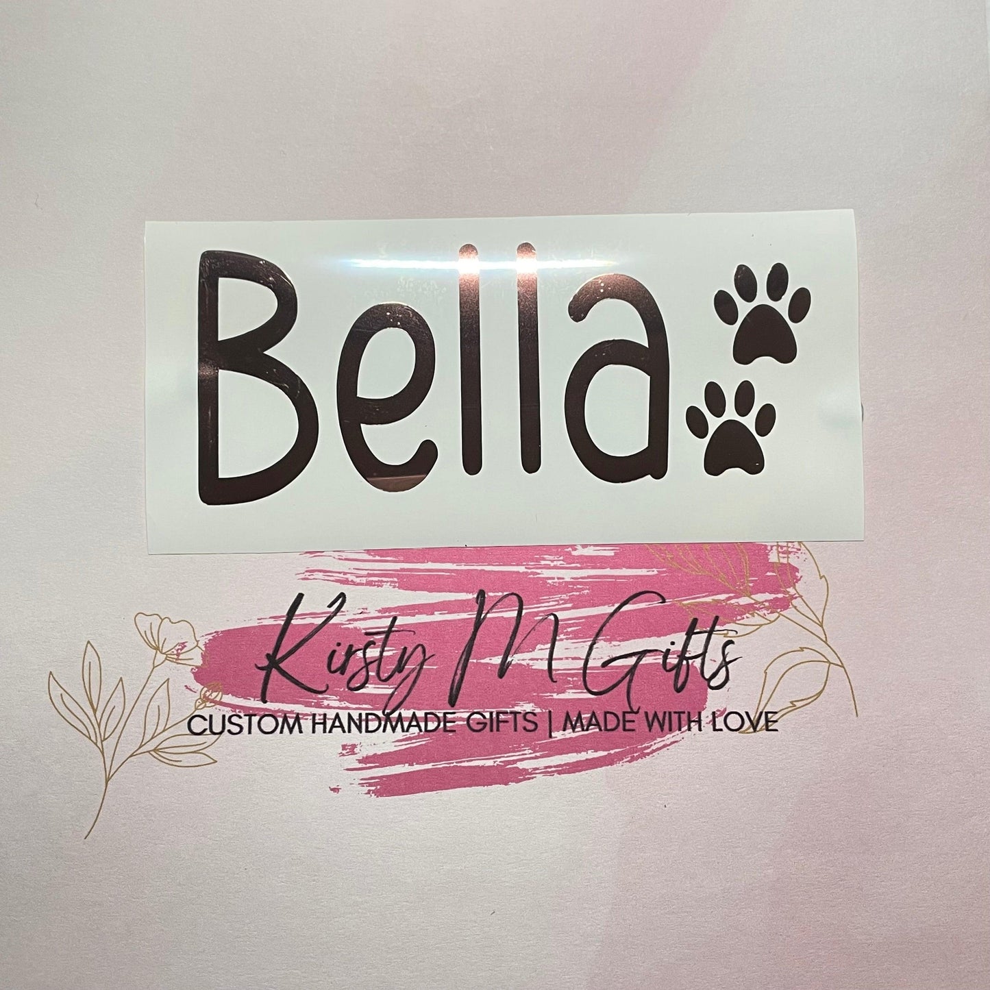 Personalised pet name decals - perfect for dishes/ bowls or food storage - KirstyMGifts