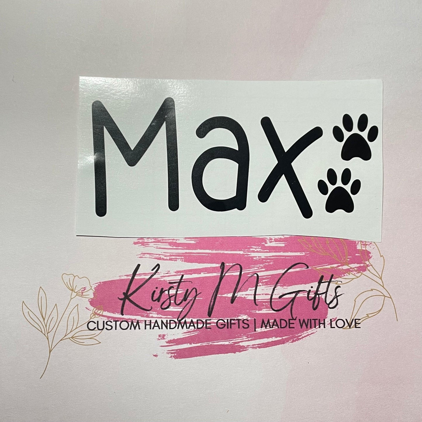 Personalised pet name decals - perfect for dishes/ bowls or food storage - KirstyMGifts