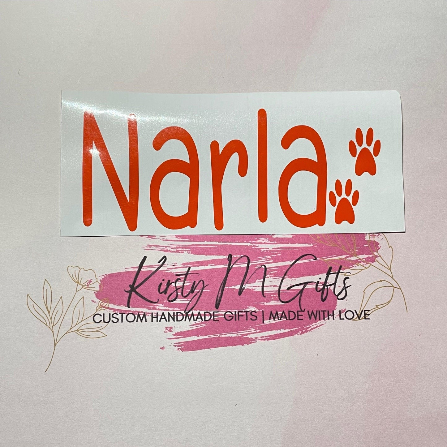 Personalised pet name decals - perfect for dishes/ bowls or food storage - KirstyMGifts