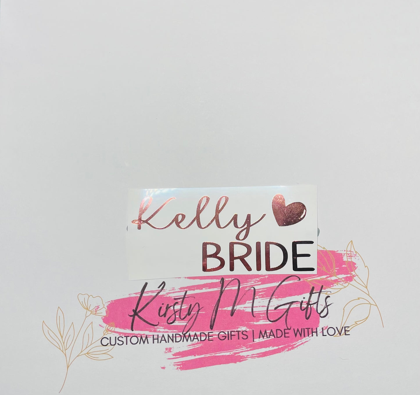 Custom Champagne Flute Decal Personalised Glasses Bridal Decals Stickers Only - KirstyMGifts