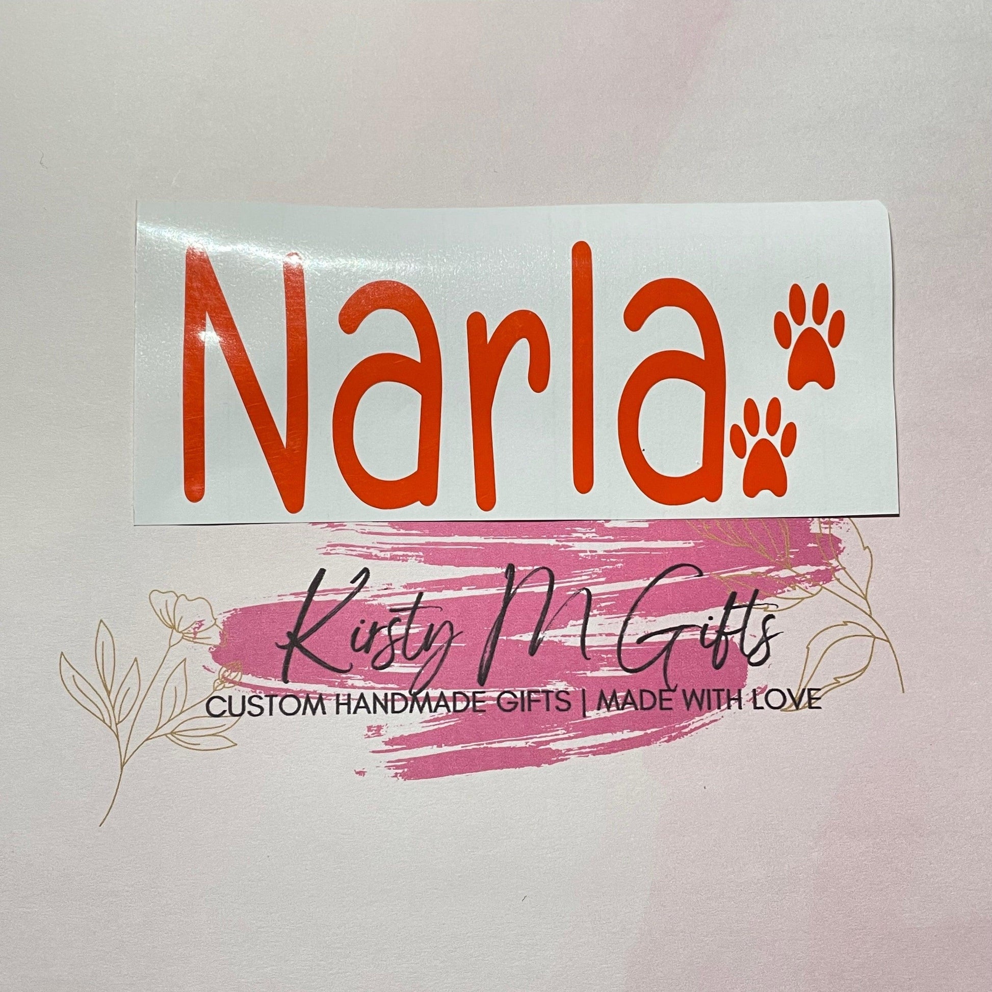 Personalised pet name decals - perfect for dishes/ bowls or food storage - KirstyMGifts