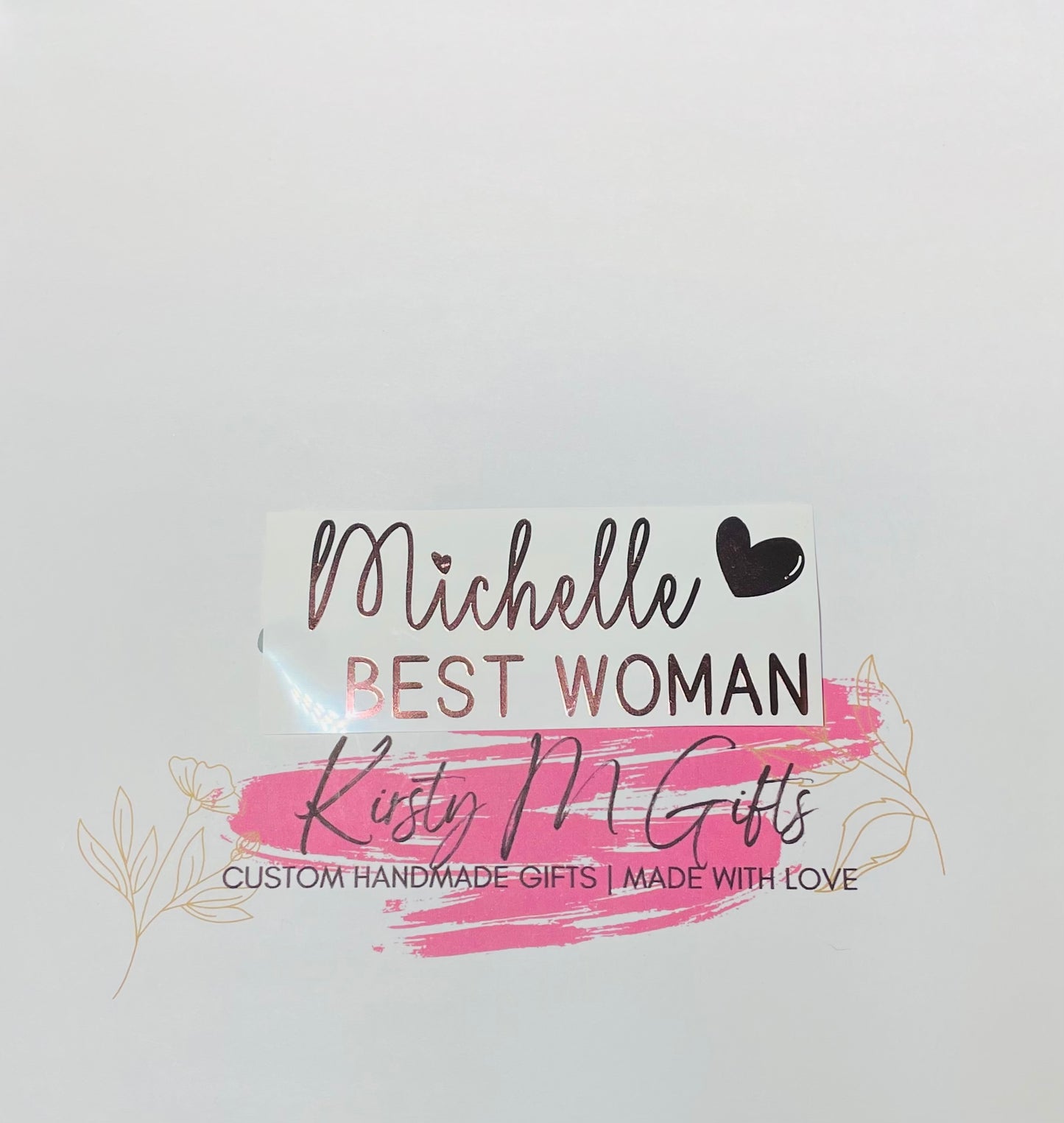Custom Champagne Flute Decal Personalised Glasses Bridal Decals Stickers Only - KirstyMGifts